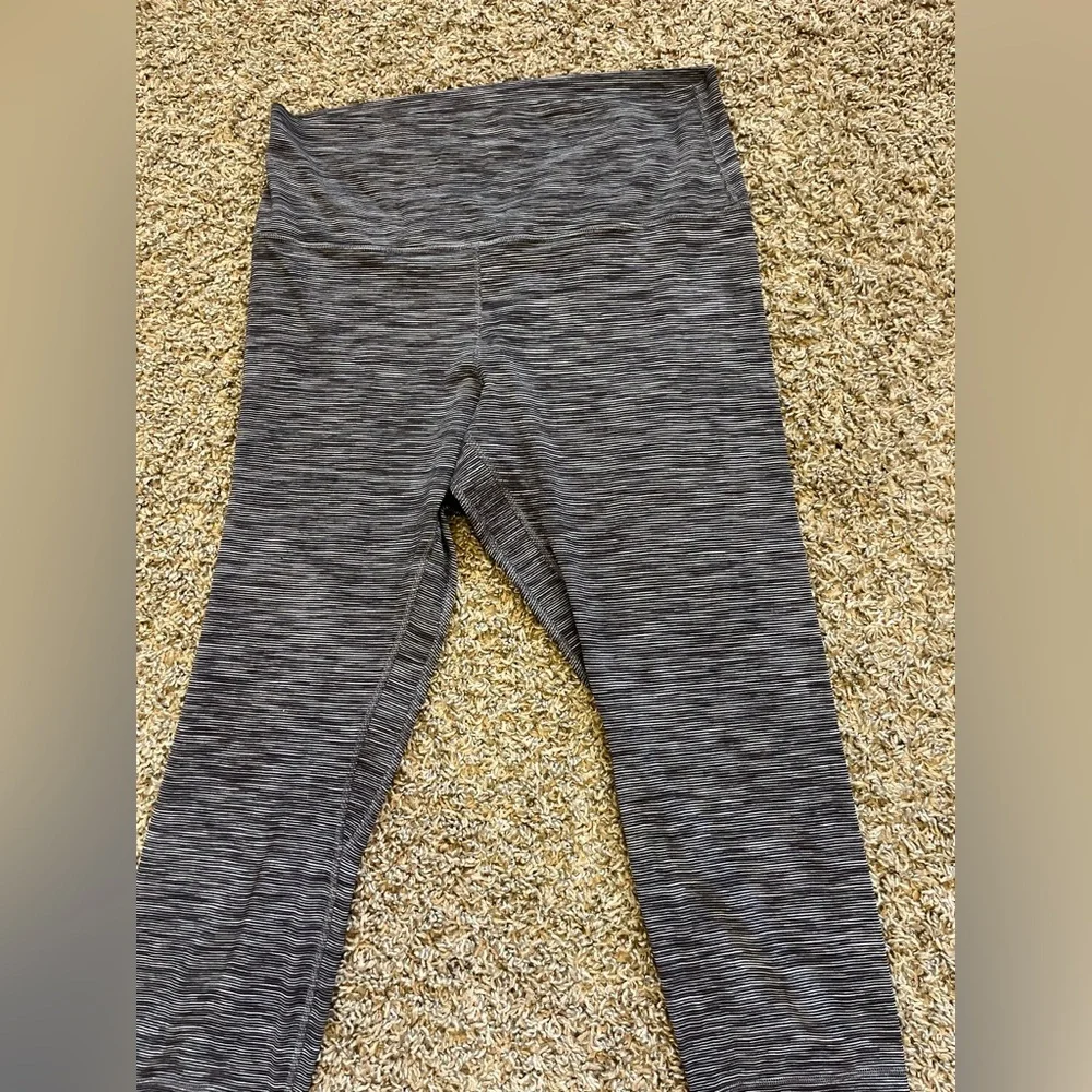 Lululemon Wunder Under Hi Rise 1/2 Train Tight Women's 12‎ Gray Luxtreme